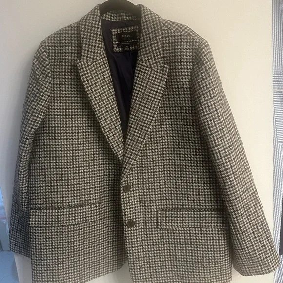 J. Crew Factory Brown Houndstooth Blazer - Picture 5 of 5